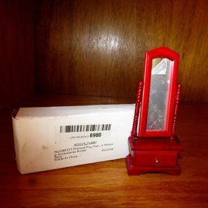 NUOBESTY Mini Dollhouse Mirror Dresser